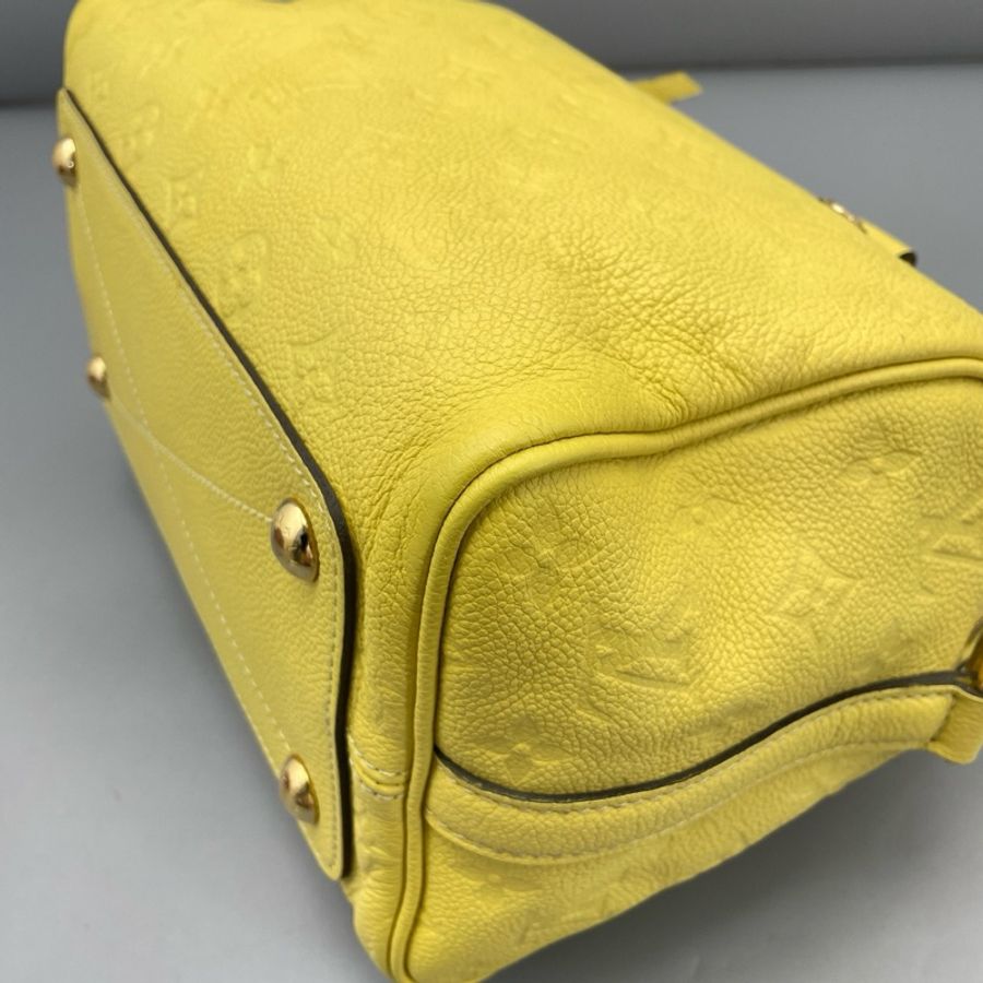 Louis Vuitton 路易威登 speedy25黃色肩帶款缺肩帶/25*18*15cm-13