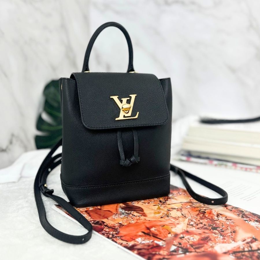 LV Lockmem迷你粒紋皮後背包 M54573-0