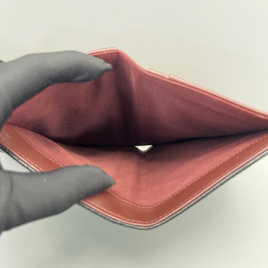 chanel香奈兒CF長款三折錢包黑金/18*11*3cm 21開-14