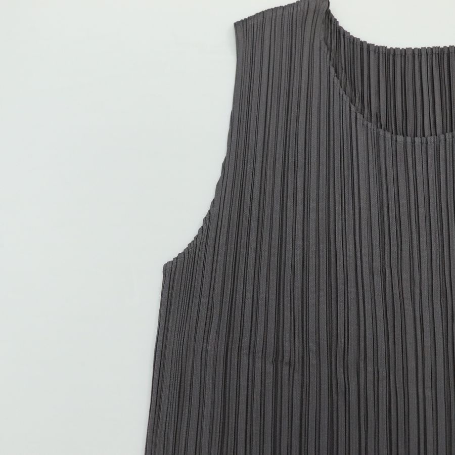 ISSEY MIYAKE三宅一生 深灰色 褶皺 背心 上衣 SIZE3-2