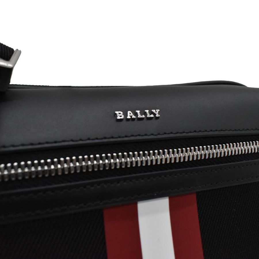 【門市全新現貨】BALLY THATE 經典織帶條紋肩斜背胸包腰包(附原廠防塵套)-2