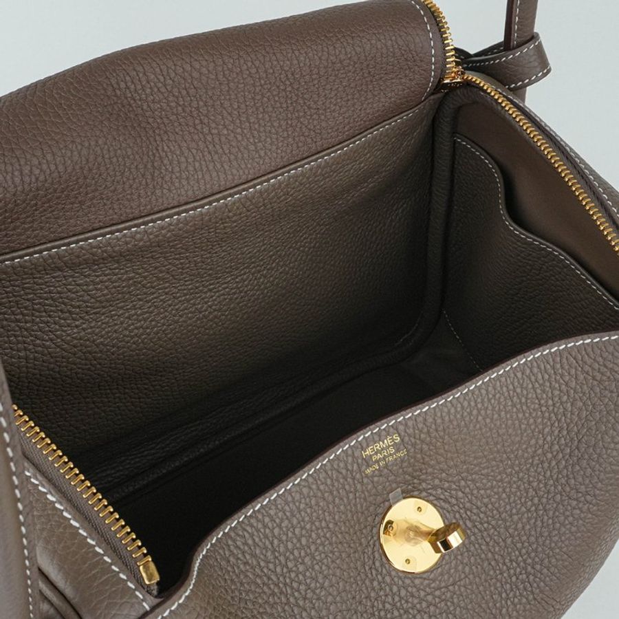 HERMÈS 愛馬仕 Lindy 30 Etoupe 大象灰金釦 Clemence 牛皮|琳迪包 手提包 肩背包|Y刻2020年 經典款 保值款|KÉSH 凱仕精品-13