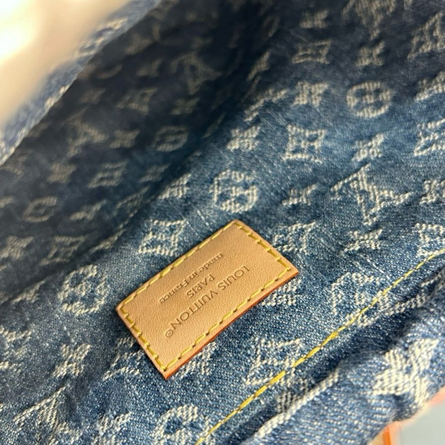 LV 路易威登 nano noe 丹寧牛仔小水桶包手提包單肩包斜挎包-8