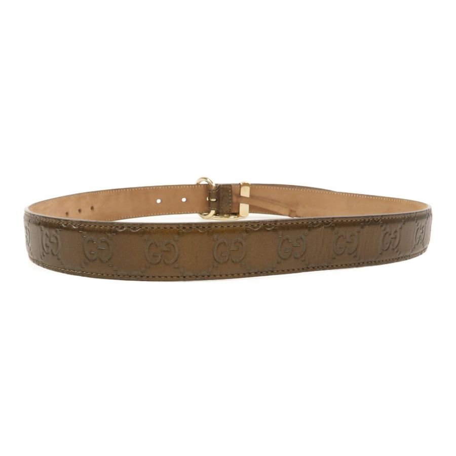 GUCCI 牛皮皮革Guccissima Belt With Heart Charm皮帶-1