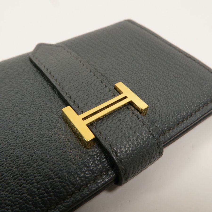 HERMES Chevre皮革Bearn Mini Wallet卡片套-9