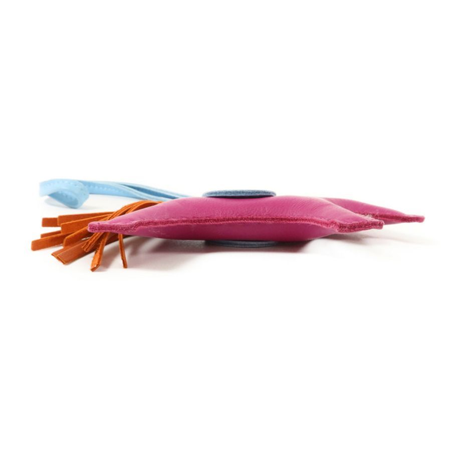 HERMES Milo皮革Rodeo PM掛飾Rose Purple/Celeste/Cornaline-2