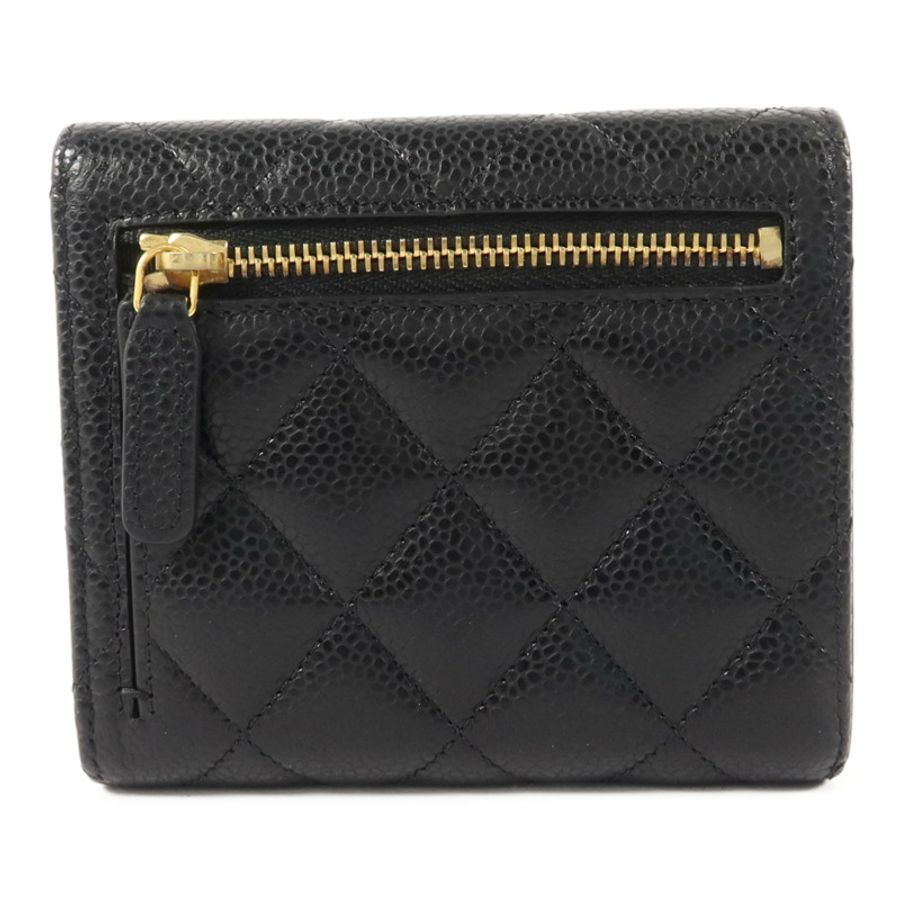 CHANEL 牛皮皮革Classic Small Flap Wallet錢包-1
