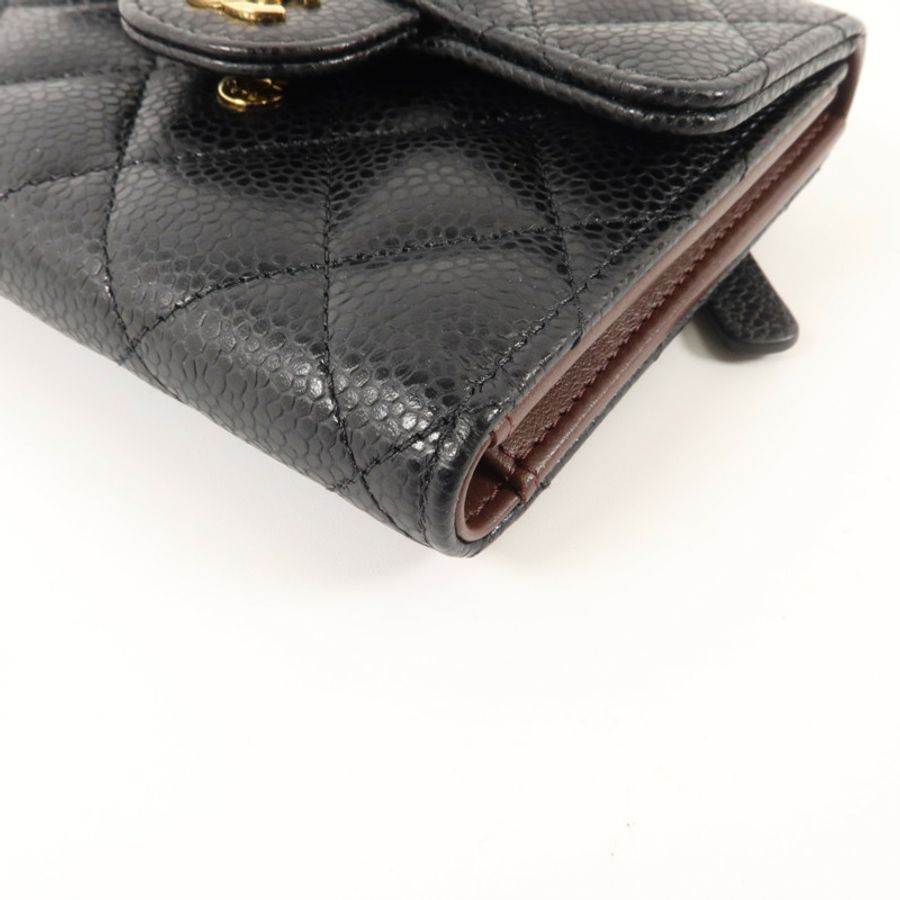 CHANEL 牛皮皮革Classic Small Flap Wallet錢包-10