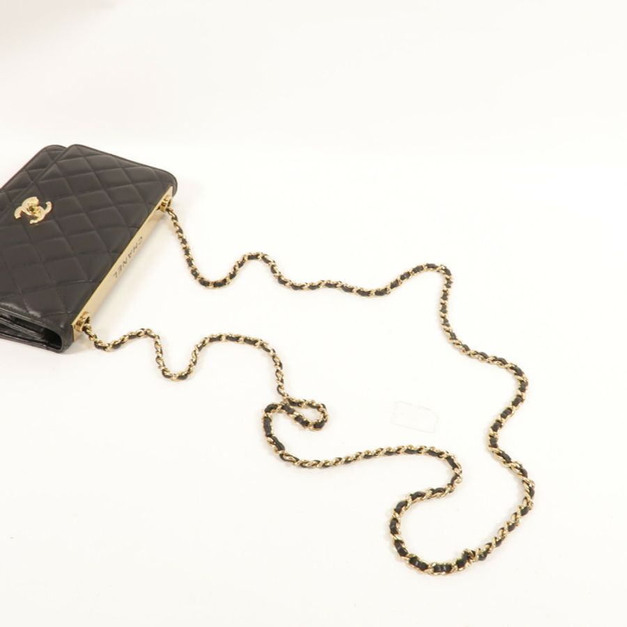 CHANEL 羊皮皮革Trendy Wallet On Chain鏈帶肩背袋-5