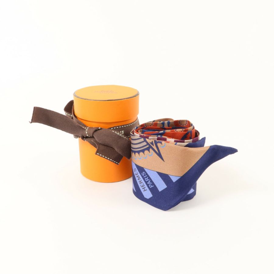 HERMES 絲質Twilly絲巾-7