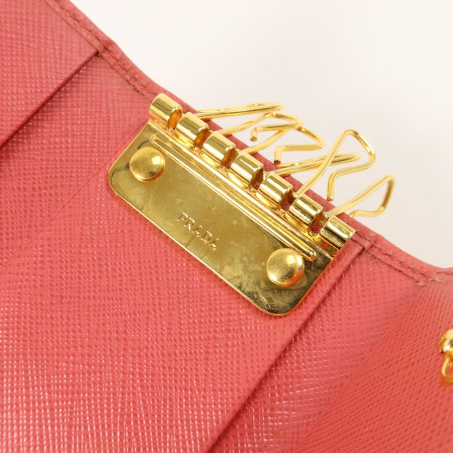 PRADA Saffiano皮革Key Holder Case鎖匙包-16