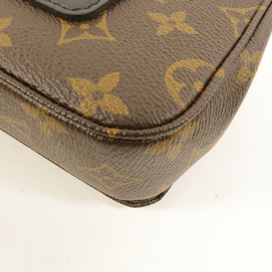 LOUIS VUITTON Monogram Marceau金扣肩背袋棕色-10