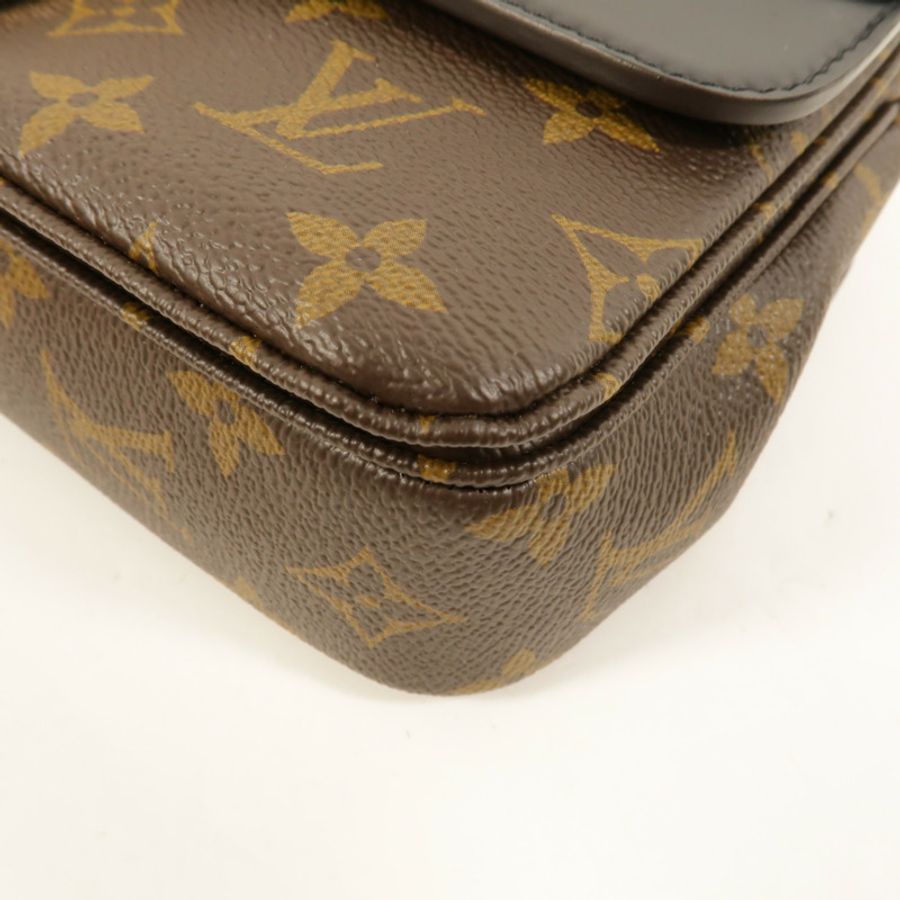 LOUIS VUITTON Monogram Marceau金扣肩背袋棕色-11