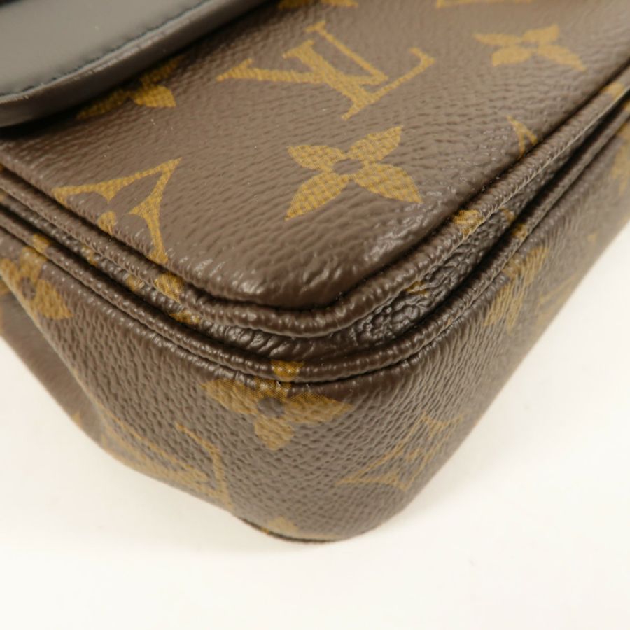 LOUIS VUITTON Monogram Marceau金扣肩背袋棕色-12