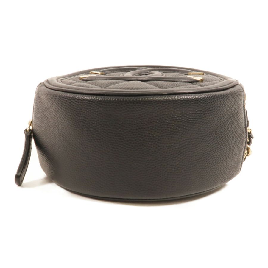 CHANEL 牛皮皮革Round CC Filigree Bag肩背袋-3