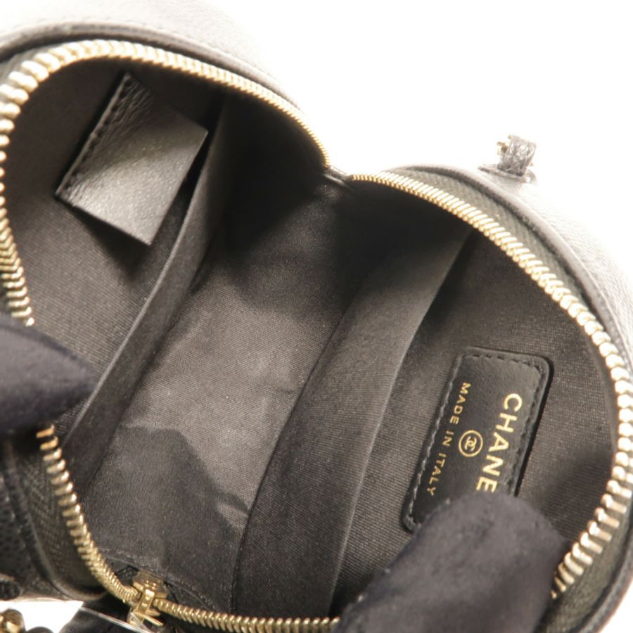 CHANEL 牛皮皮革Round CC Filigree Bag肩背袋-4