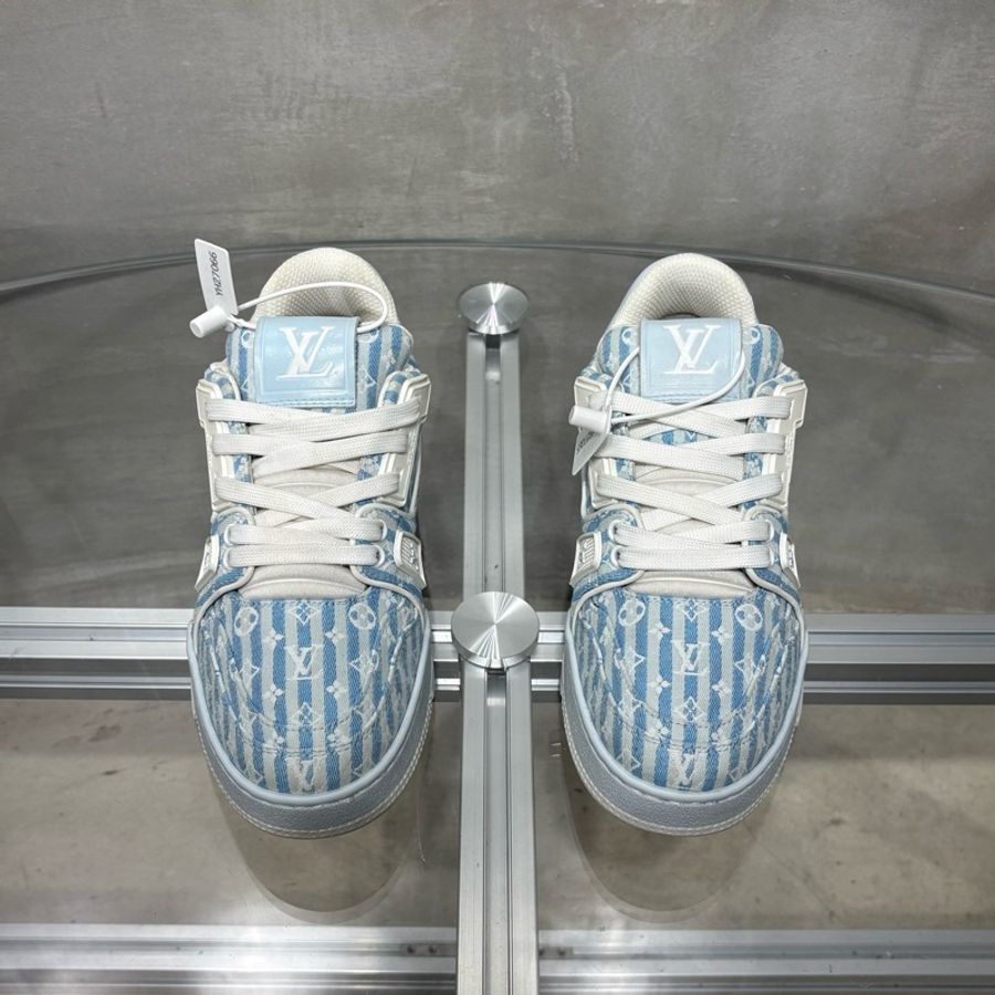 Louis Vuitton/路易威登 LV Trainer 白藍滿印 尺碼/UK3 37碼-1