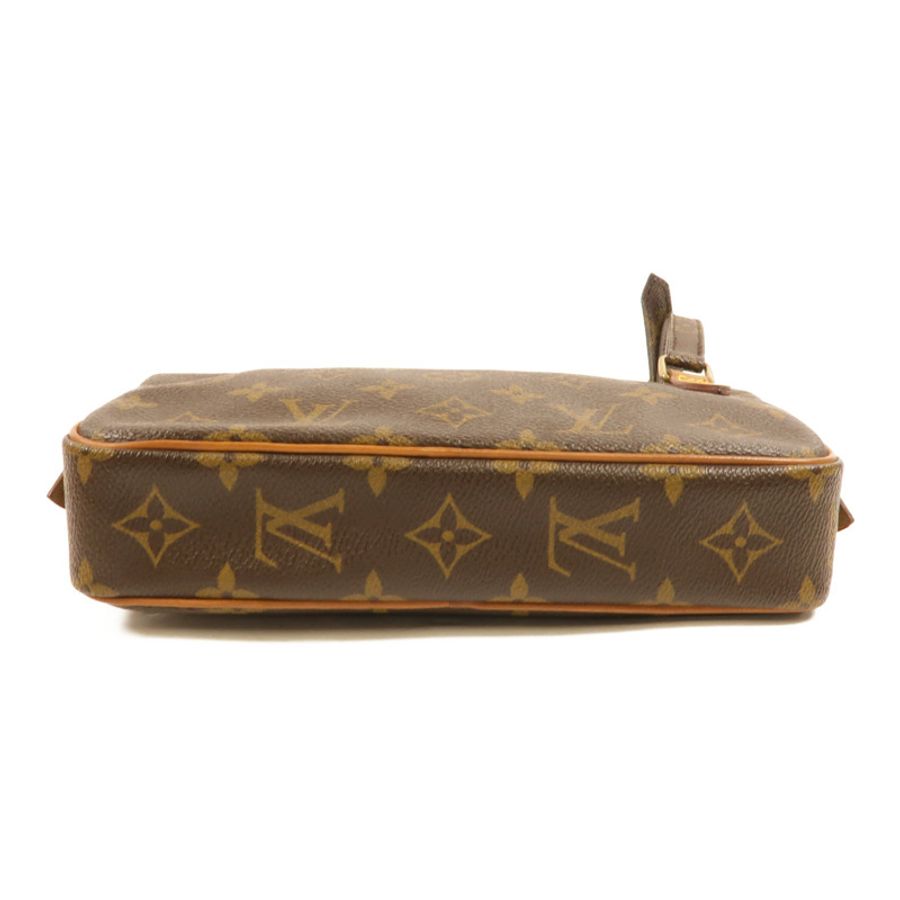 LOUIS VUITTON Monogram Marly Bandouliere金扣肩背袋棕色-3
