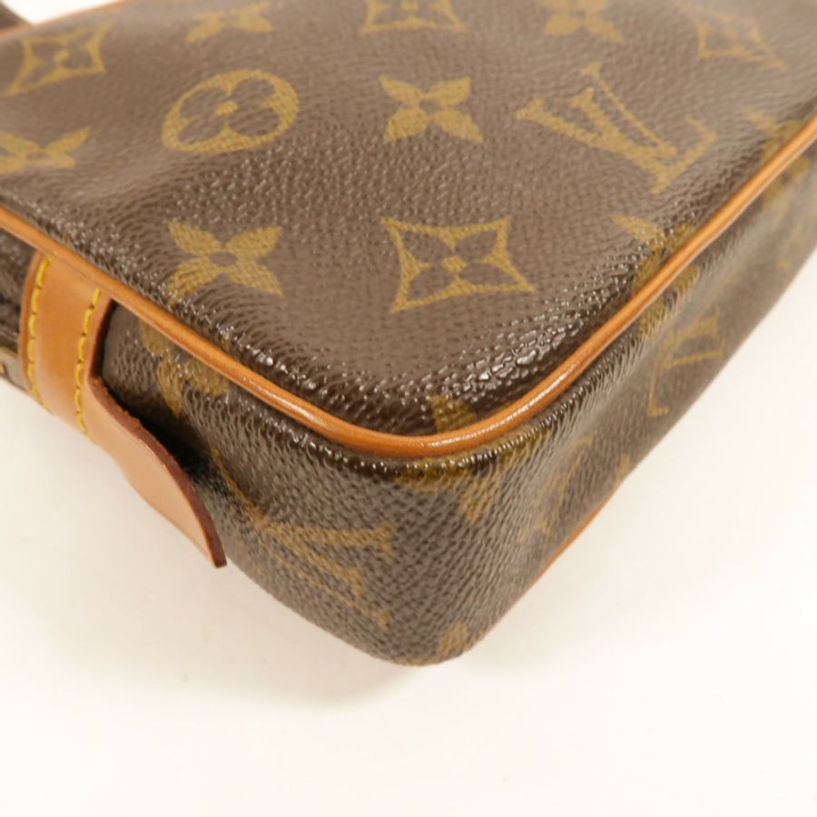 LOUIS VUITTON Monogram Marly Bandouliere金扣肩背袋棕色-12