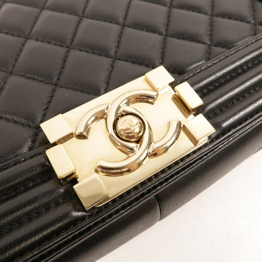 CHANEL 羊皮皮革Boy 25肩背袋-6