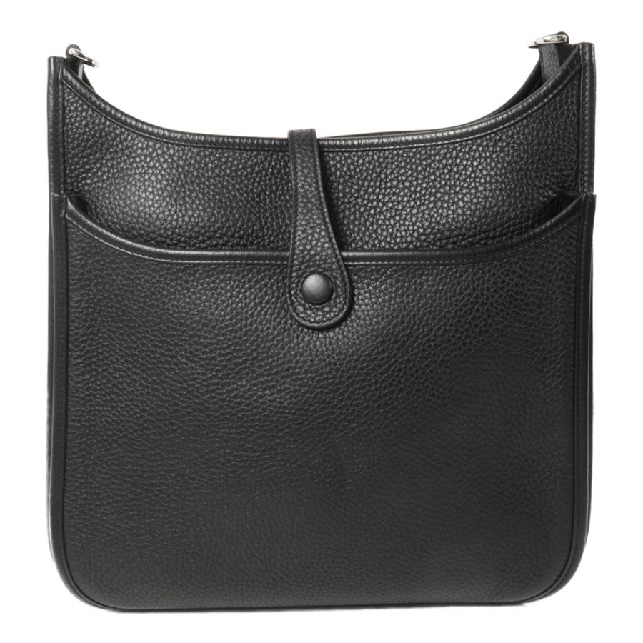 HERMES Clemence皮革Evelyne PM 肩背袋Noir-1