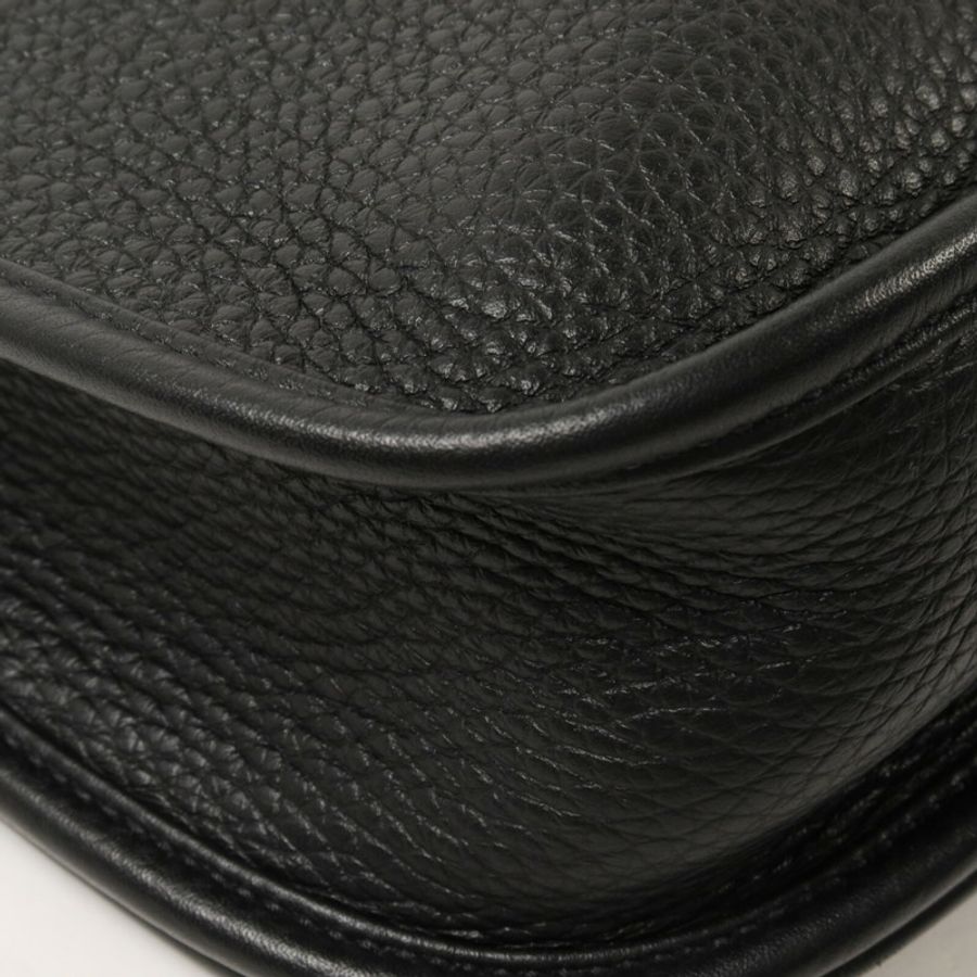 HERMES Clemence皮革Evelyne PM 肩背袋Noir-11