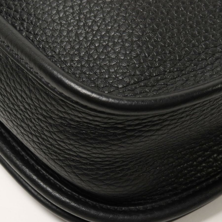 HERMES Clemence皮革Evelyne PM 肩背袋Noir-12