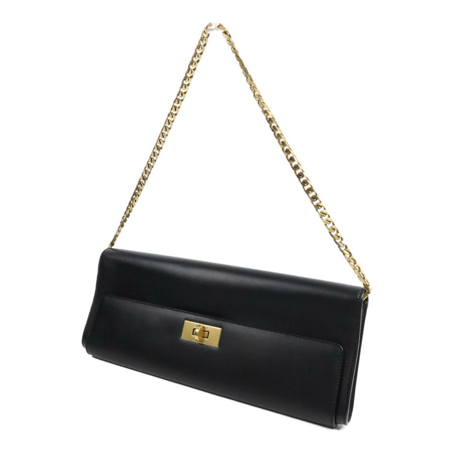 BALENCIAGA 牛皮皮革Bel Air Small Clutch On Strap鏈帶肩背袋-2