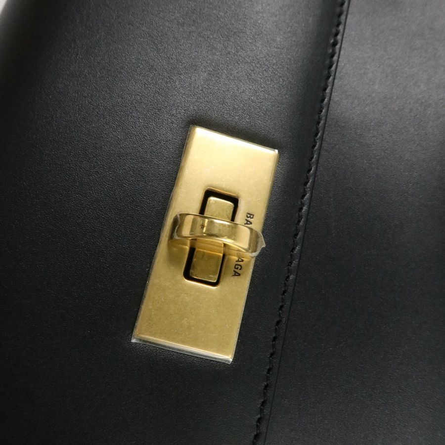 BALENCIAGA 牛皮皮革Bel Air Small Clutch On Strap鏈帶肩背袋-6