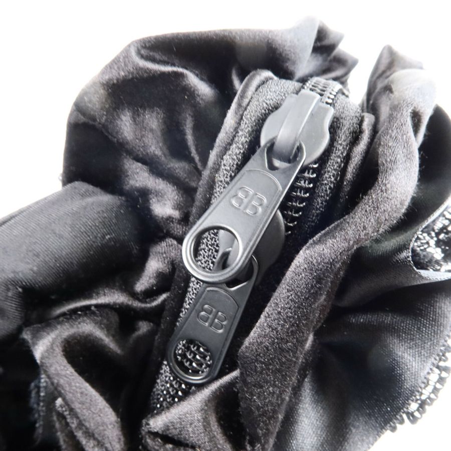 BALENCIAGA 緞面/蕾絲Ruffle Clutch手拿包-6