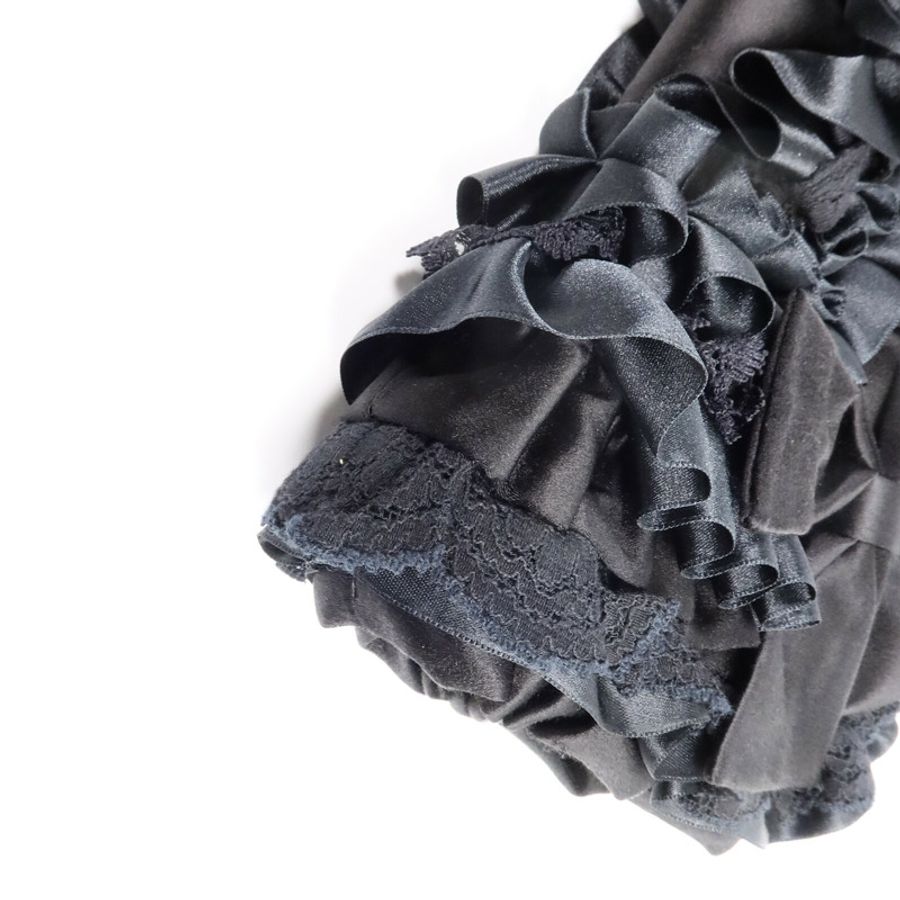 BALENCIAGA 緞面/蕾絲Ruffle Clutch手拿包-9