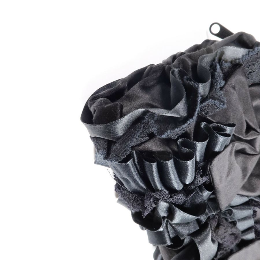 BALENCIAGA 緞面/蕾絲Ruffle Clutch手拿包-10