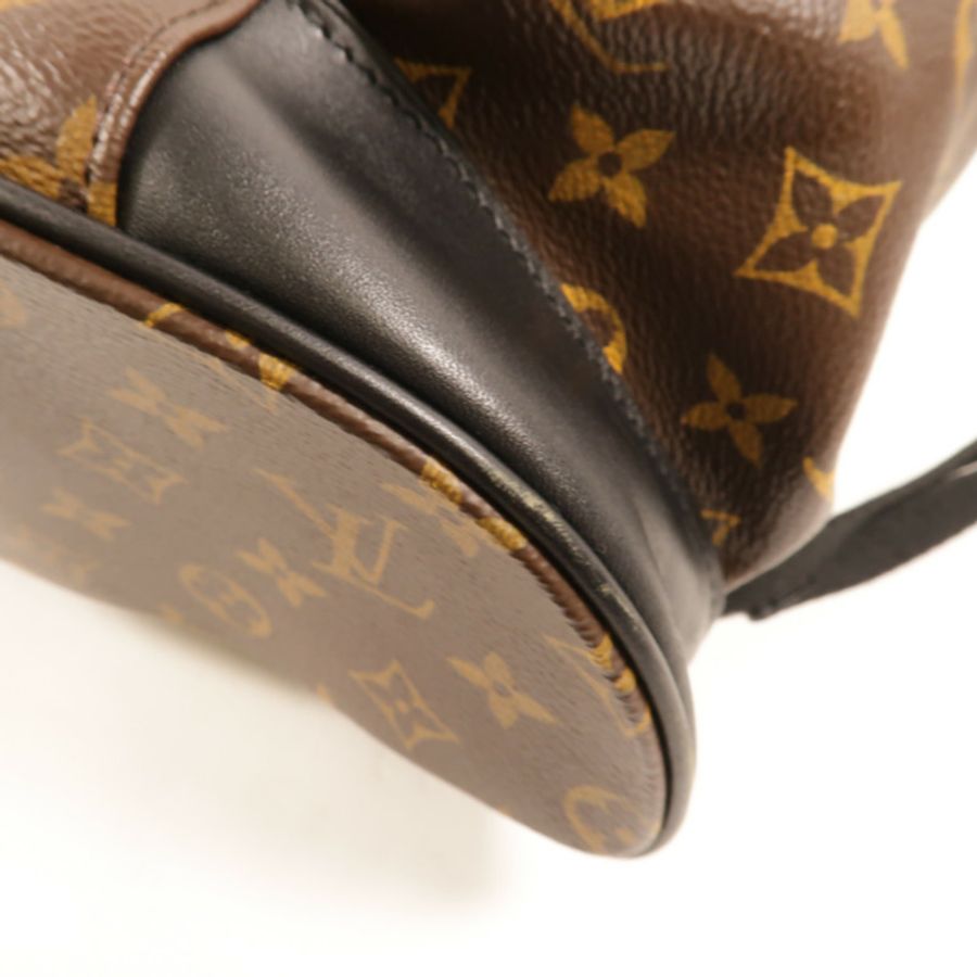 LOUIS VUITTON Monogram Macassar Christopher MM銀扣背包-10