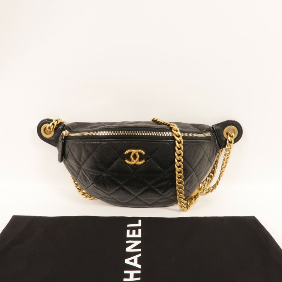 CHANEL 牛皮皮革Waist Bag腰包-10
