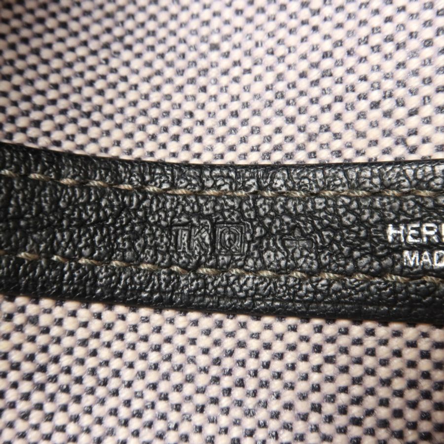 HERMES 帆布Garden Party PM手挽袋Noir-6