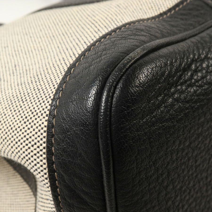 HERMES 帆布Garden Party PM手挽袋Noir-10