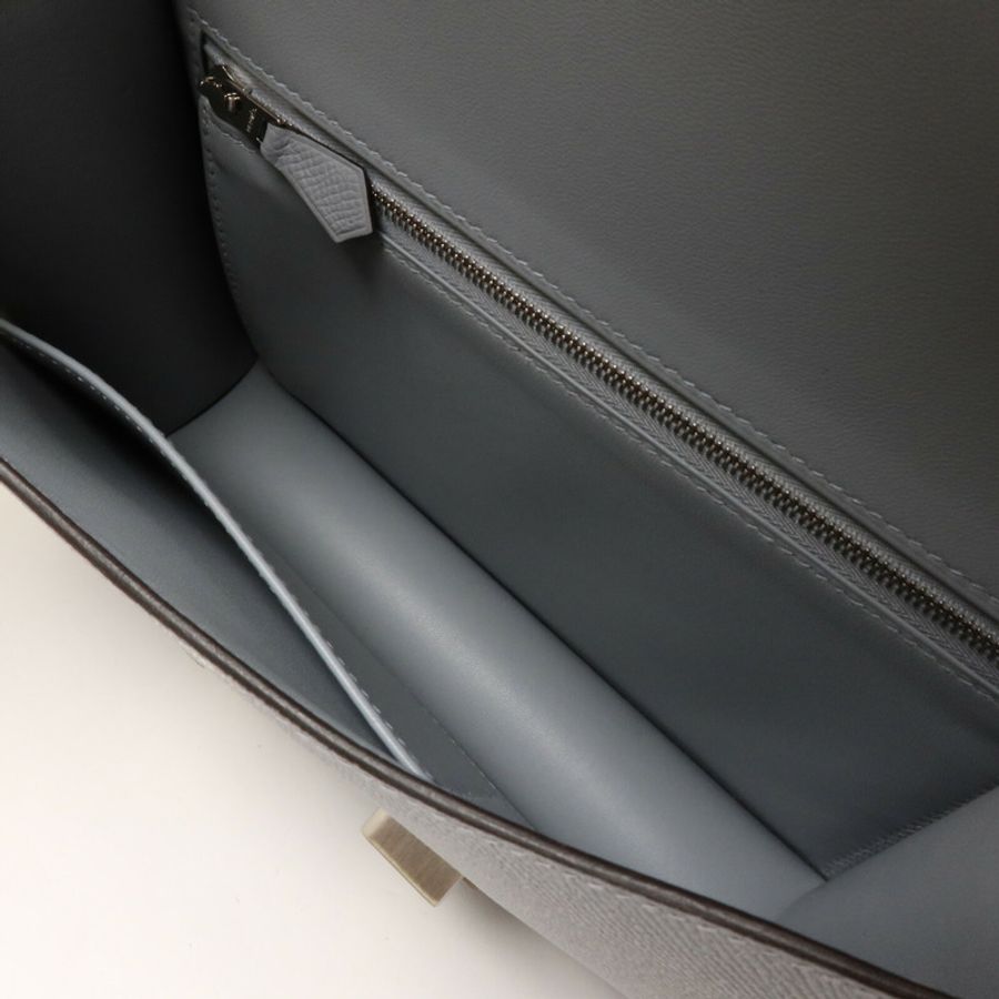 HERMES Epsom皮革Constance 24肩背袋Gris Pantin-4