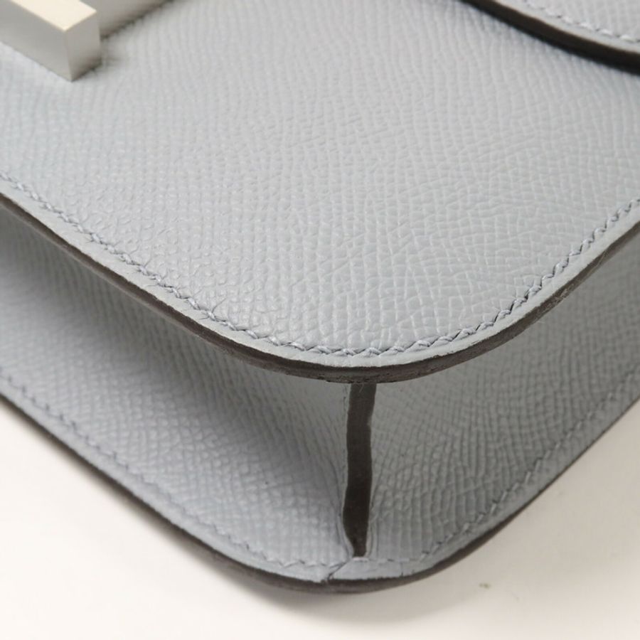HERMES Epsom皮革Constance 24肩背袋Gris Pantin-11