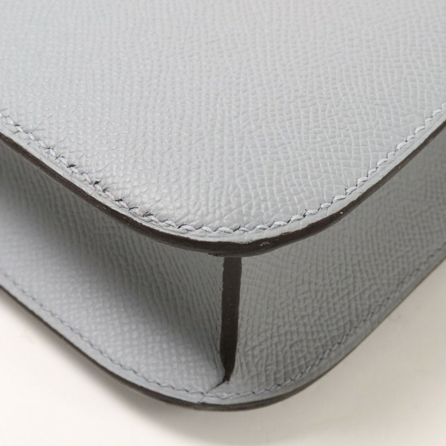 HERMES Epsom皮革Constance 24肩背袋Gris Pantin-13