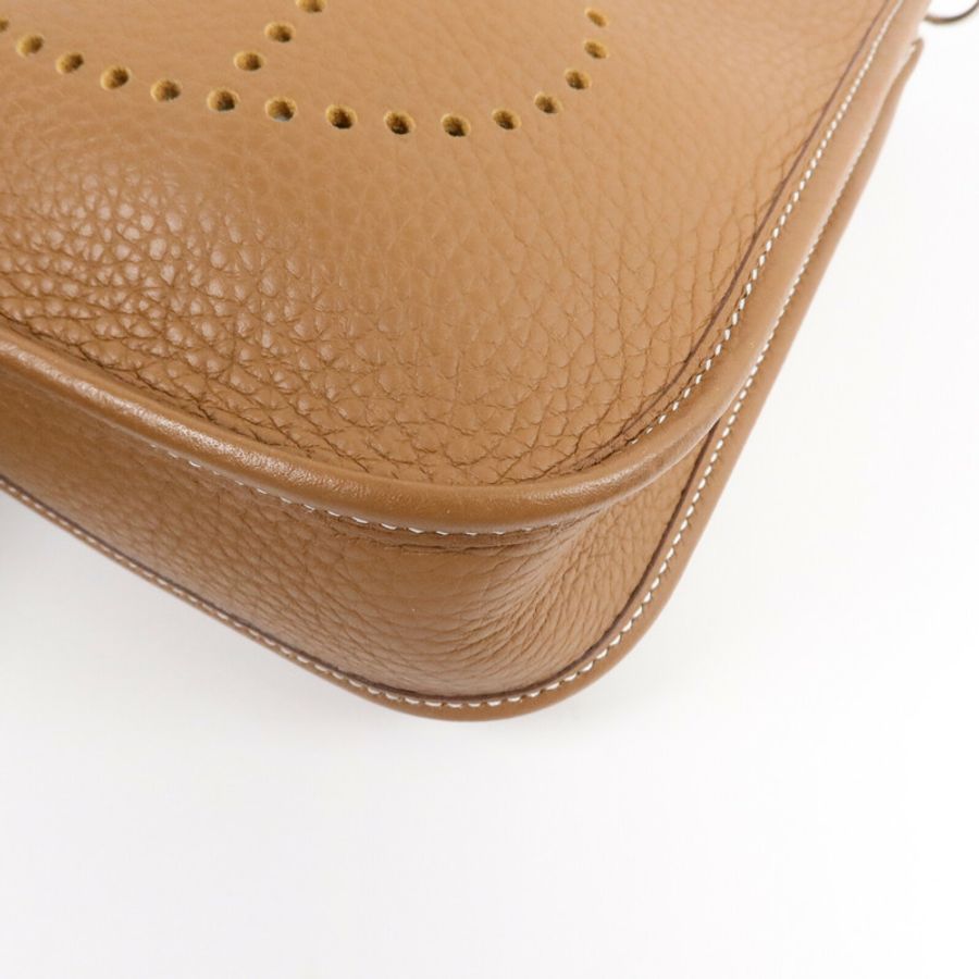HERMES Clemence皮革Evelyne TPM肩背袋Gold-9