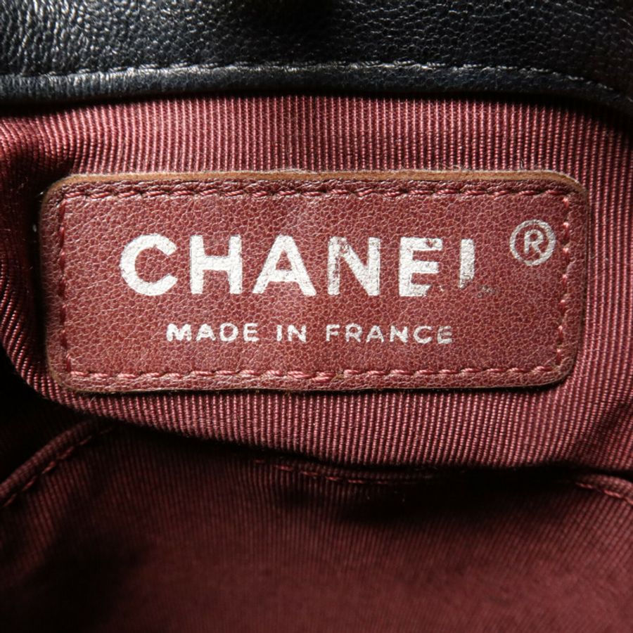 CHANEL 牛皮皮革Pile Ou Face Bag鏈帶肩背袋-5