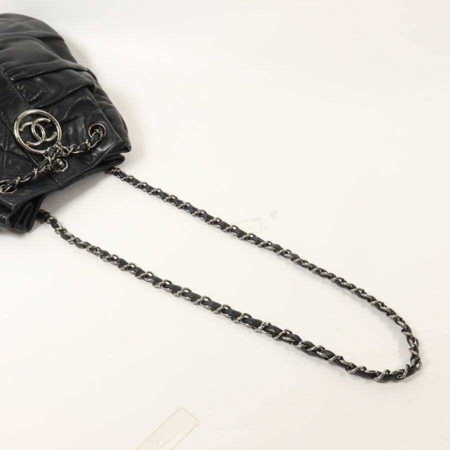 CHANEL 牛皮皮革Pile Ou Face Bag鏈帶肩背袋-7