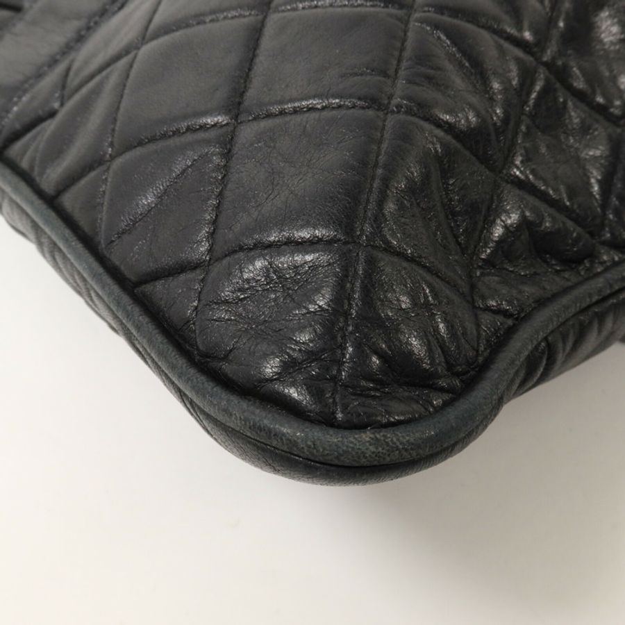 CHANEL 牛皮皮革Pile Ou Face Bag鏈帶肩背袋-13
