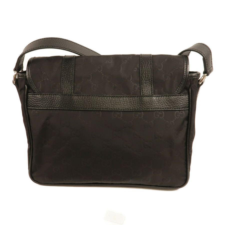 GUCCI 尼龍/牛皮皮革GG Nylon Messenger Bag肩背袋-1