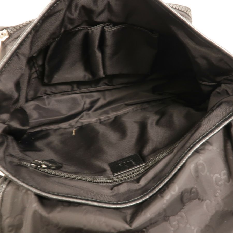 GUCCI 尼龍/牛皮皮革GG Nylon Messenger Bag肩背袋-4