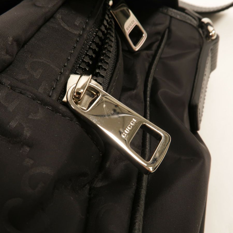GUCCI 尼龍/牛皮皮革GG Nylon Messenger Bag肩背袋-6
