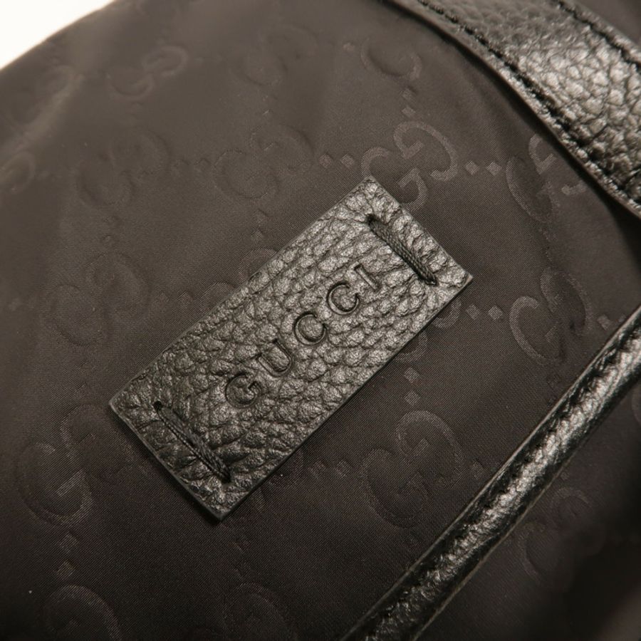 GUCCI 尼龍/牛皮皮革GG Nylon Messenger Bag肩背袋-7