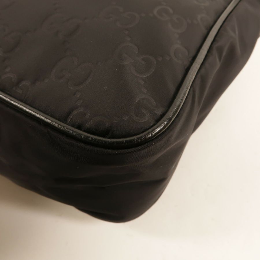GUCCI 尼龍/牛皮皮革GG Nylon Messenger Bag肩背袋-13