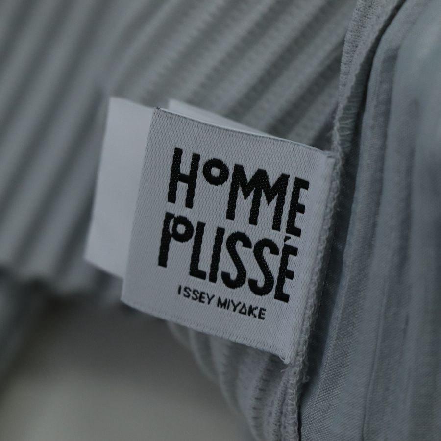 ISSEY MIYAKE三宅一生 HOMME PLISSE 水泥灰 褶皺 長褲-6