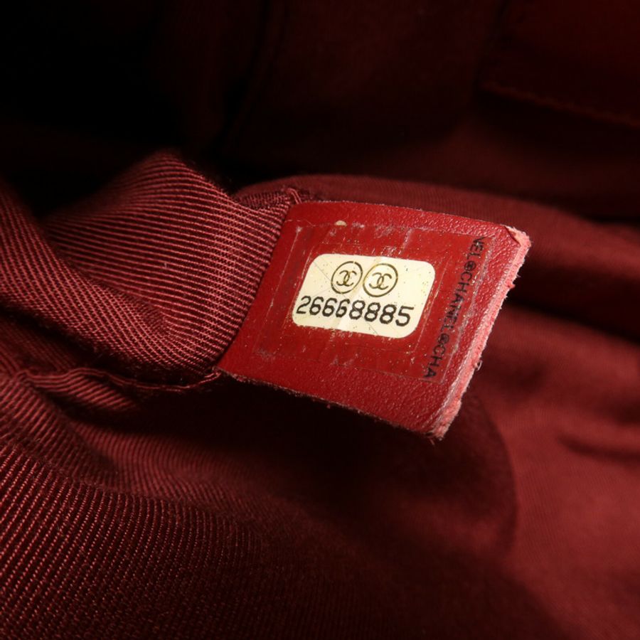 CHANEL 羊皮皮革Chain Shoulder鏈帶手挽肩背兩用袋-8